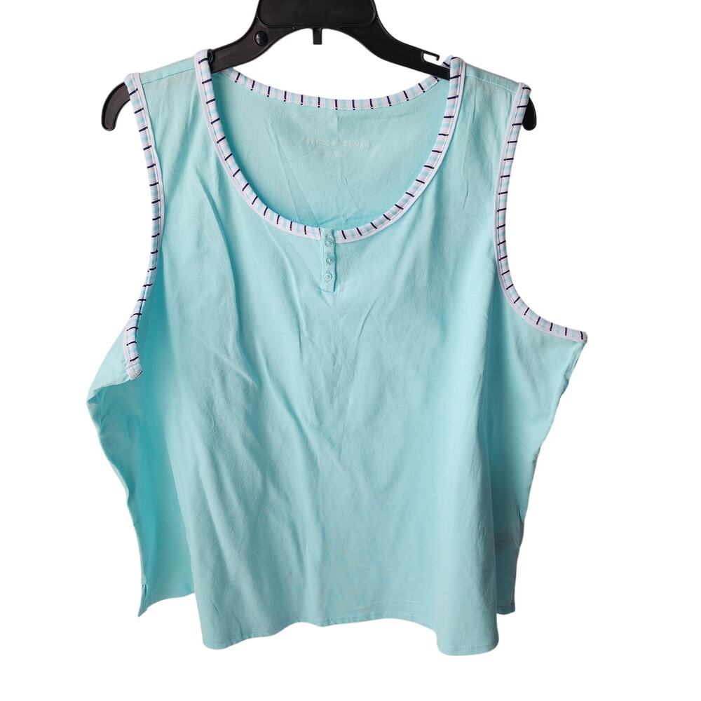 NWT Carole Hochman 2-Piece Pajama Set Aqua Blue | Cozy Lounge Sleepwear Women 2X - Picture 6 of 16